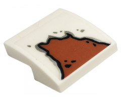 Slope, Curved 2 x 2 with Rust Large Pattern (Sticker) - Set 10274