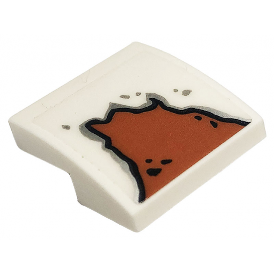 Slope, Curved 2 x 2 with Rust Large Pattern (Sticker) - Set 10274