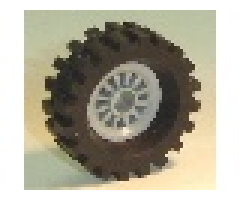 Wheel & Tire Assembly Spoked 2 x 2 with Pin Hole, with Black Tire 30 x 10.5 Offset Tread (30155 / 2346)