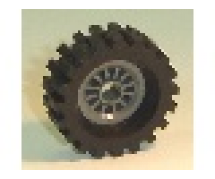 Wheel & Tire Assembly Spoked 2 x 2 with Pin Hole, with Black Tire 30 x 10.5 Offset Tread (30155 / 2346)