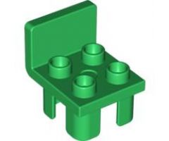 Duplo, Furniture Chair with 4 Studs and Squared Back