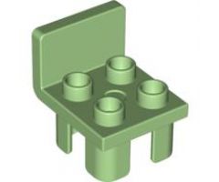 Duplo, Furniture Chair with 4 Studs and Squared Back