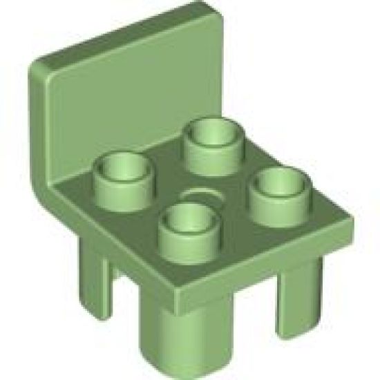 Duplo, Furniture Chair with 4 Studs and Squared Back