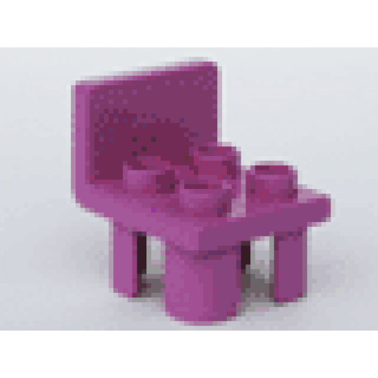 Duplo, Furniture Chair with 4 Studs and Squared Back