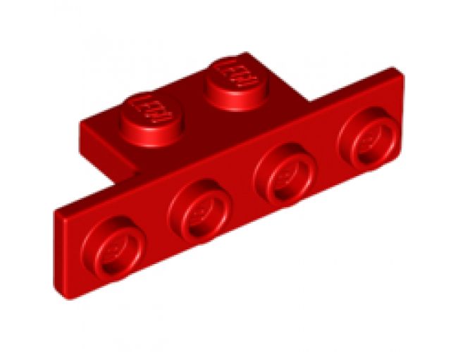 Bracket 1 x 2 - 1 x 4 with Two Rounded Corners at the Bottom