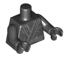 Torso Ninja Layered Robe with Belt Pattern / Black Arms / Black Hands