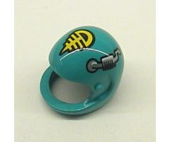 Technic, Figure Accessory Helmet with Yellow, Black and Silver Pattern