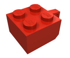 Hinge Brick 2 x 2 Locking with 1 Finger Vertical