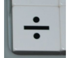 Duplo, Tile 2 x 2 x 1 with Black Division Sign (÷) Pattern