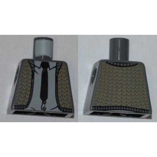 Torso Harry Potter Vest Knit Herringbone with Black Tie Pattern