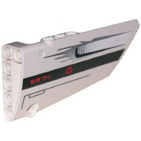 Technic, Panel Fairing #18 Large Smooth, Side B with '5974' and Air Intake Pattern (Sticker) - Set 5974