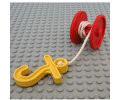 Duplo Hose Reel Holder 2 x 2 with Red Drum, Yellow Hook, String