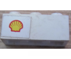 Brick 1 x 3 with Shell Logo Small Pattern on Left (Sticker) - Set 6371