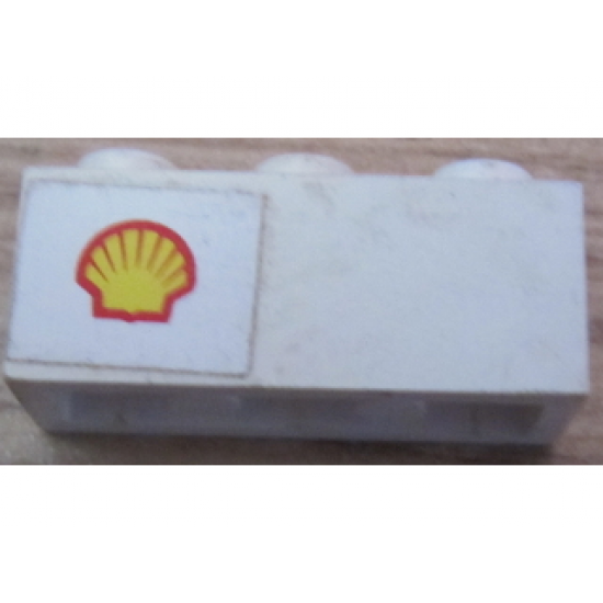 Brick 1 x 3 with Shell Logo Small Pattern on Left (Sticker) - Set 6371