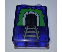 Duplo, Brick 1 x 2 x 2 with Train Tunnel Narrow and Round Pattern