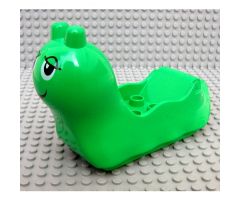Duplo, Animal Snail Body with 2 x 2 Studs with Black Eyes and Smile Pattern