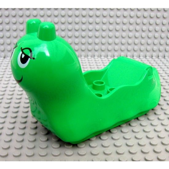Duplo, Animal Snail Body with 2 x 2 Studs with Black Eyes and Smile Pattern