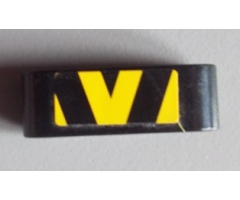Technic, Liftarm 1 x 3 Thick with Black and Yellow Danger Stripes Pattern Model Right (Sticker) - Set 8295