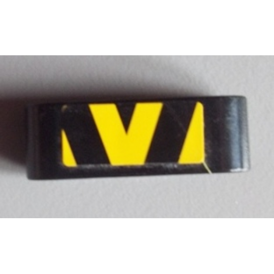 Technic, Liftarm 1 x 3 Thick with Black and Yellow Danger Stripes Pattern Model Right (Sticker) - Set 8295