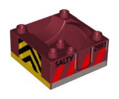 Duplo, Train Cab / Tender Base with Bottom Tube and Thomas & Friends Salty Pattern