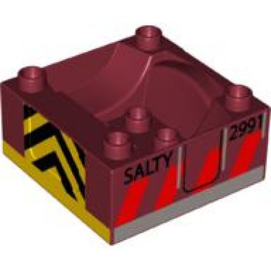 Duplo, Train Cab / Tender Base with Bottom Tube and Thomas & Friends Salty Pattern