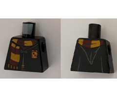Torso Hogwarts Robe Clasped with Gryffindor Shield and Scarf Pattern