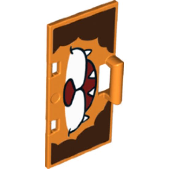 Duplo Container Box 2 x 4 x 2 Door with Handle with Smiling Lion Pattern
