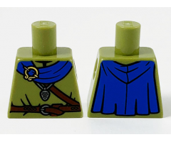 Torso Shirt, Blue Cape, Gold Brooch, Silver Pendant and Dark Brown Belts Pattern