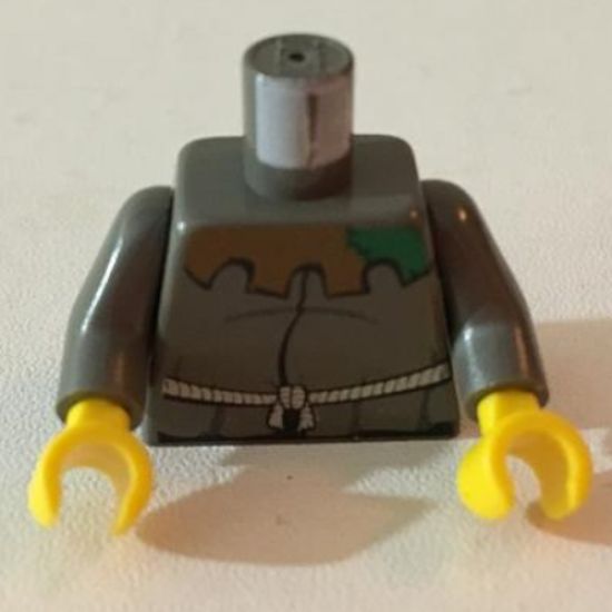 Torso Studios White Rope & Patched Collar Pattern (Hunchback) / Dark Gray Arms / Yellow Hands
