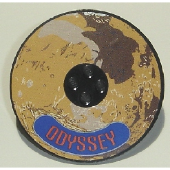 Tile, Round 8 x 8 with Mars and 'ODYSSEY' Pattern (Sticker) - Set 7469