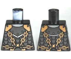 Torso Castle Kingdoms Scale Mail, Copper Shoulder Armor and Chains Front and Back Pattern