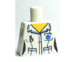 Torso Hospital EMT Star of Life, Female Shirt Open Collar and Fob Watch Pattern
