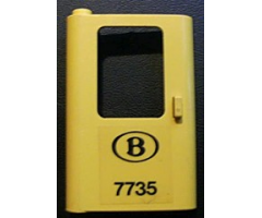 Door 1 x 4 x 5 Train Left with 'B 7735' Pattern (Sticker) - Set 7735
