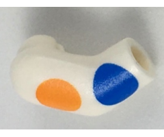 Arm, Right with Large Orange and Blue Polka Dots Pattern