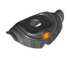 Minifigure, Body Wear Armor Pauldron with Yellow 'Z' Symbol in Red Circle Pattern (Zurg)