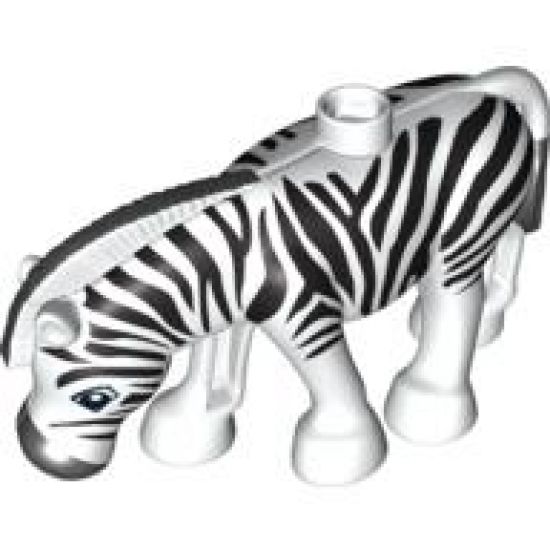 Duplo, Animal Zebra, Ridged Mane with Black Ends