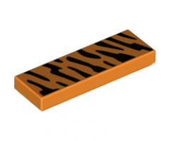 Tile 1 x 3 with Animal Print (Black Stripes) Pattern