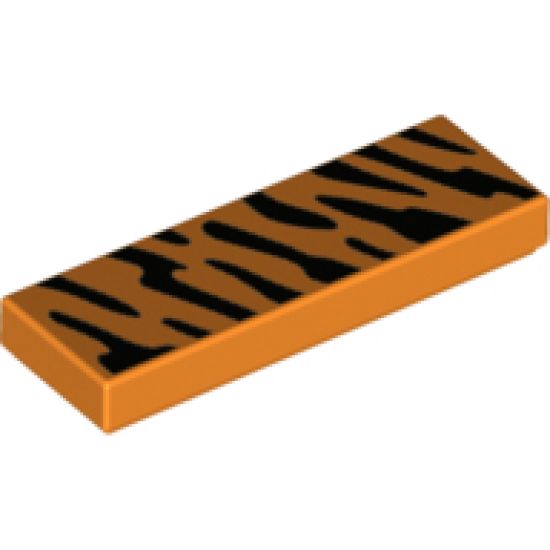 Tile 1 x 3 with Animal Print (Black Stripes) Pattern