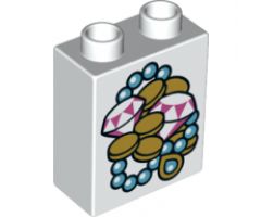 Duplo, Brick 1 x 2 x 2 with Diamonds Pattern