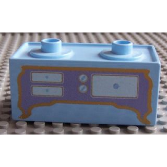 Duplo, Furniture Oven Range with 2 Top Studs and Stove Pattern (Sticker) - Set 4820