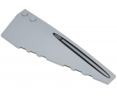 Wedge 10 x 3 Right with Silver Oval Pattern (Sticker) - Set 7660