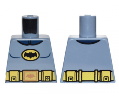Torso Batman Logo in Yellow Oval with Yellow Utility Belt and Gold Buckle Pattern