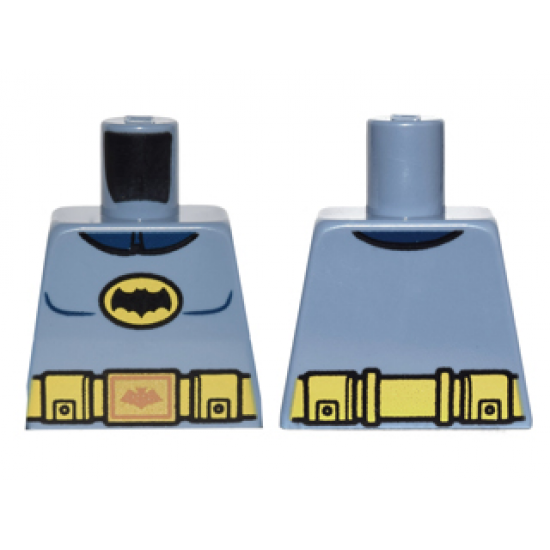 Torso Batman Logo in Yellow Oval with Yellow Utility Belt and Gold Buckle Pattern