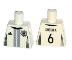 Torso Soccer Shirt with adidas Logo, 4 Stars and Eagle Front, 'KHEDIRA 6' Back Pattern