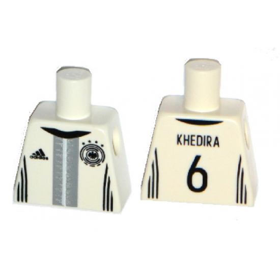 Torso Soccer Shirt with adidas Logo, 4 Stars and Eagle Front, 'KHEDIRA 6' Back Pattern
