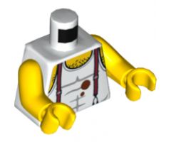 Torso Pharaoh's Quest Tank Top with Suspenders, Mud and Hairy Chest Pattern / Yellow Arms / Yellow Hands
