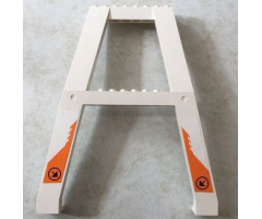 Support Crane Stand Double with Black Arrow in Circle on Orange Background Pattern (Stickers) – Set 7690