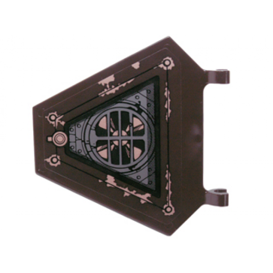 Flag 5 x 6 Hexagonal with Copper Fan and Rivets Pattern (Sticker) - Set 70226