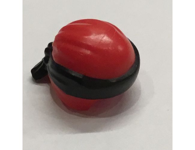 Minifigure, Headgear Ninjago Wrap Type 3 with Black Bandana and Knot Pattern