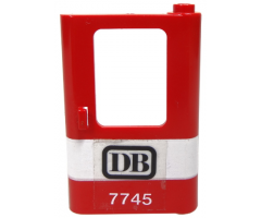 Door 1 x 4 x 5 Train Right with White Stripe and 'DB 7745' Pattern (Sticker) - Set 7745